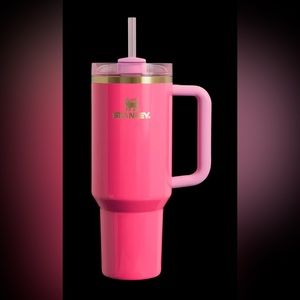 *NEW* Limited edition Holiday Hot Pink and Gold 40oz Stanley Tumbler.